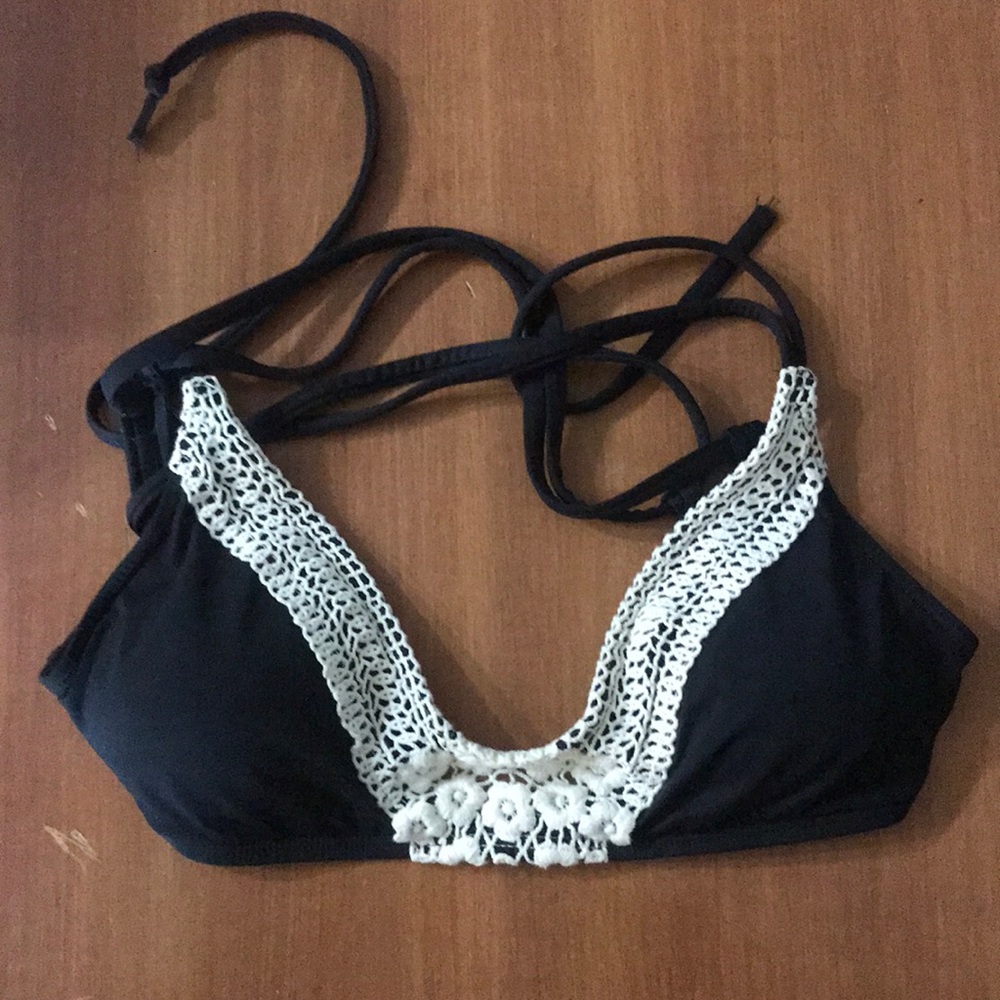 Lucky Brand Black Bikini Top M